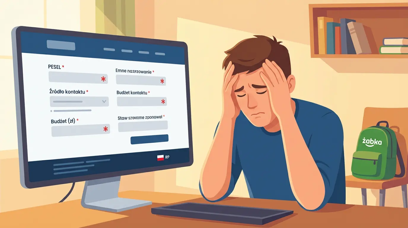 Dlaczego Klienci Nie Wypełniają Formularza? 4 Błędy, Które Zabijają Sprzedaż 2 Długi formularz kontaktowy jako główna bariera w sprzedaży internetowej