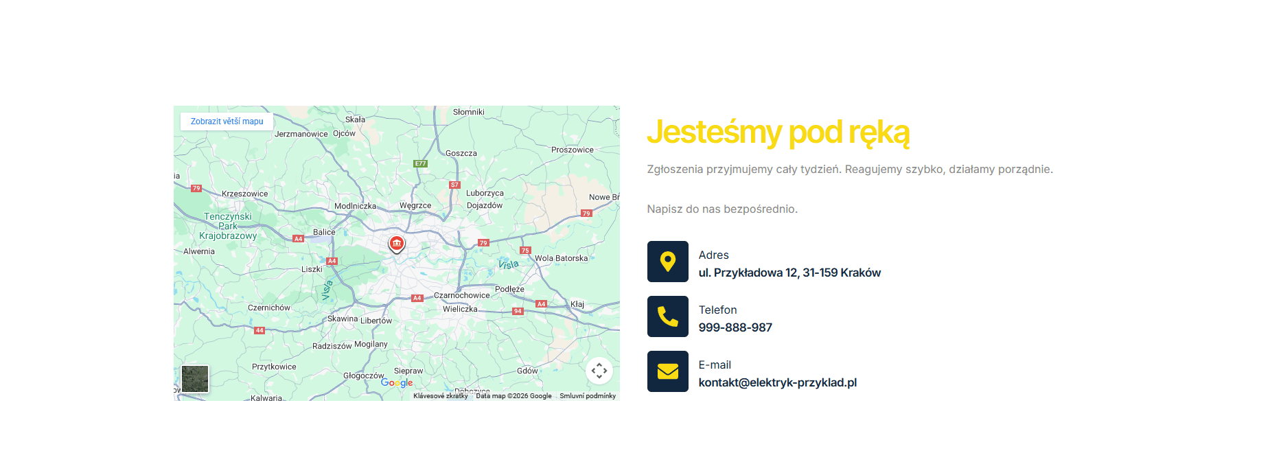 Dlaczego Elektryk w 2026 Roku Potrzebuje Skutecznej Strony? 8 Prosty formularz kontaktowy na stronie internetowej ułatwiający szybkie zgłoszenie awarii