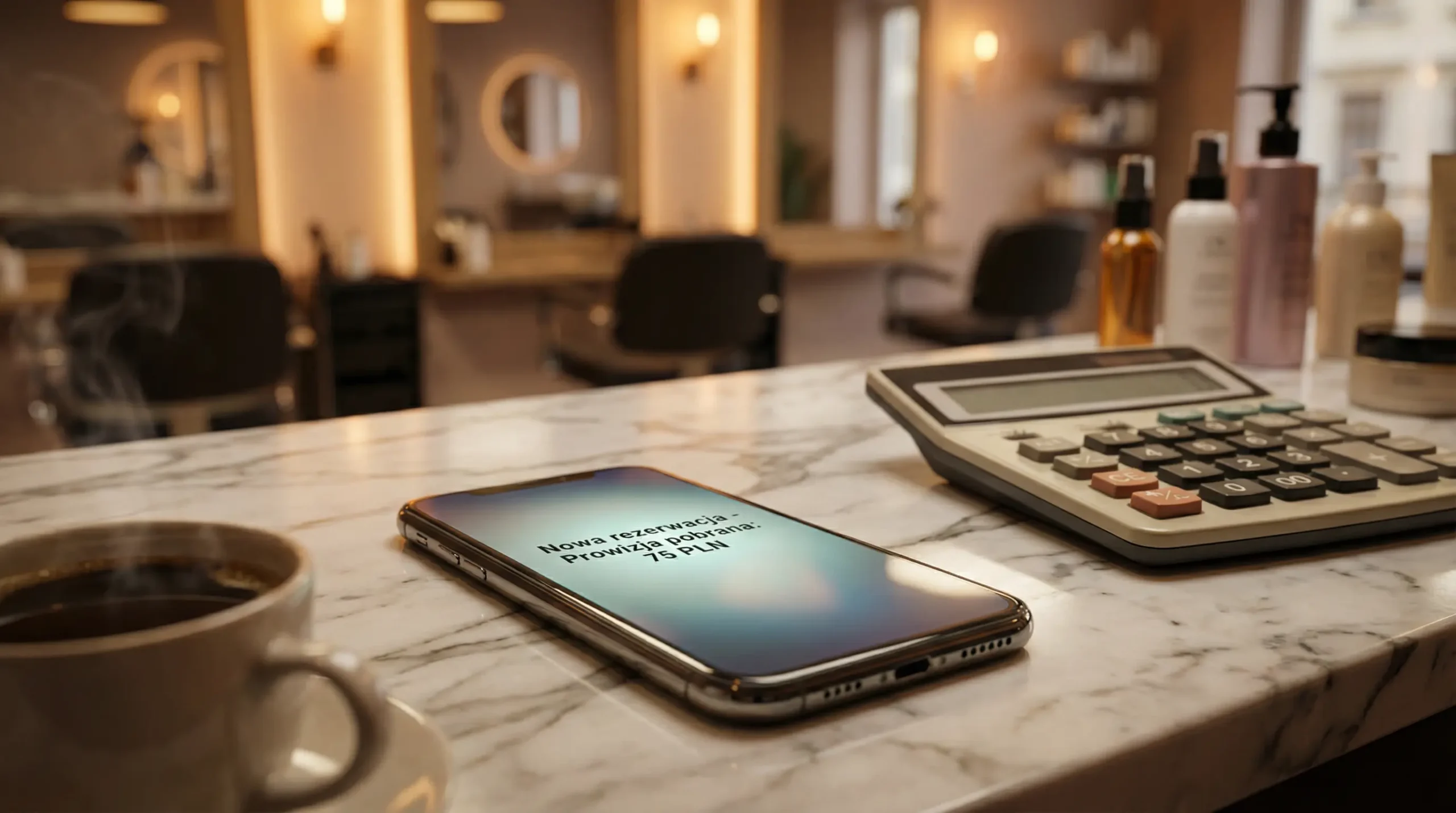 Prowizja od rezerwacji w Booksy? Policz straty. 1 Prowizja od rezerwacji pobrana, wyświetlone na telefonie