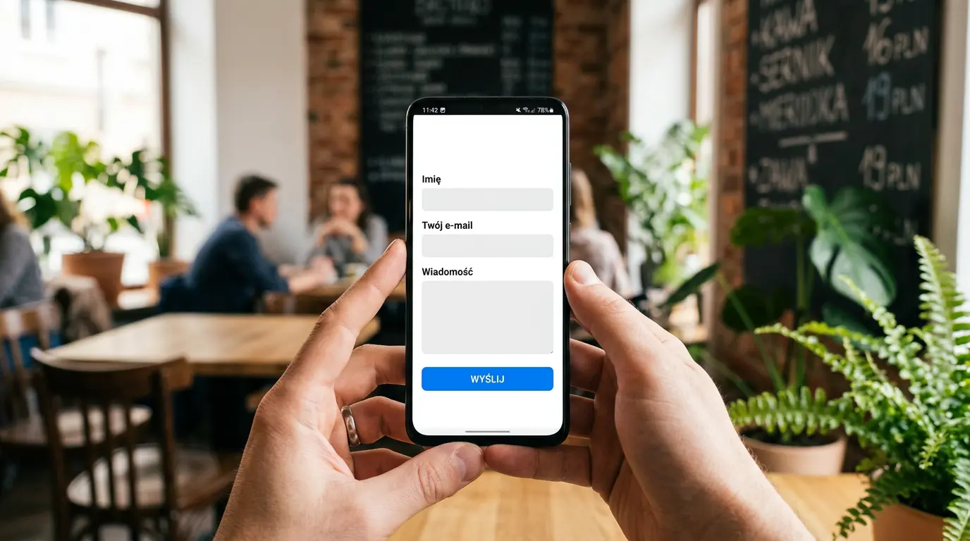 Dlaczego formularz kontaktowy bije telefon na głowę? 4 formularz kontaktowy widoczny na telefonie